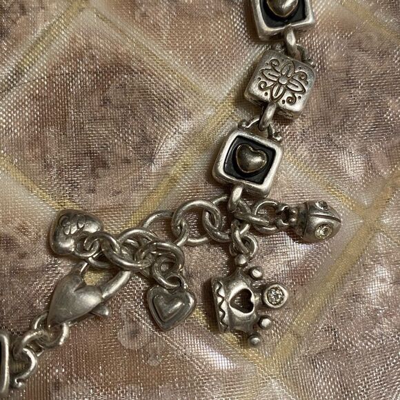 BRIGHTON Love Reigns silver link and charms‎ bracelet - Picture 2 of 4